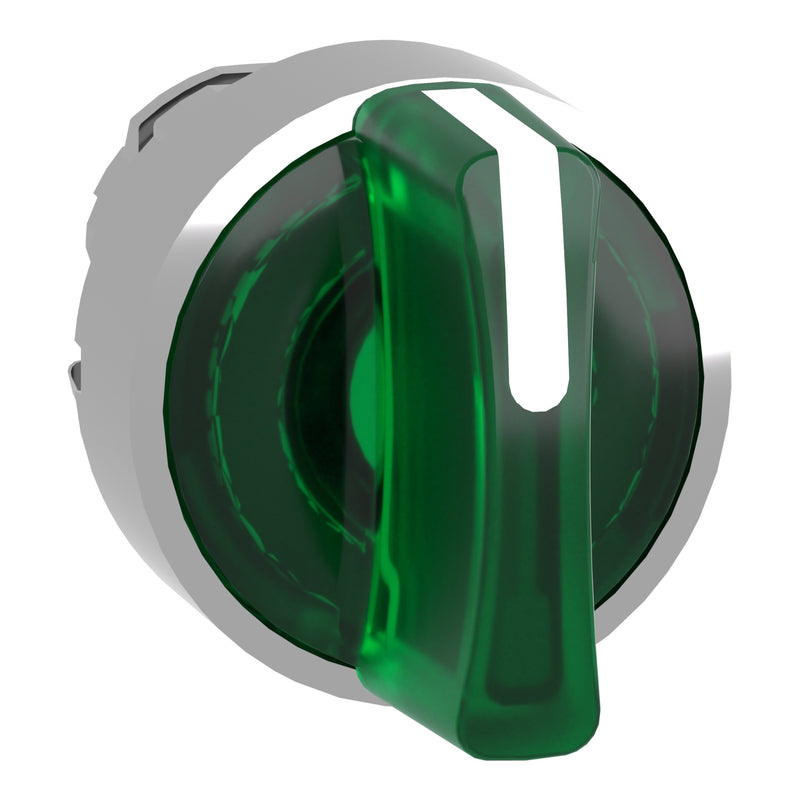 TELEMEC CABEZA SELECTOR VERDE ILUM 3 POS SOST-MOMENT METAL