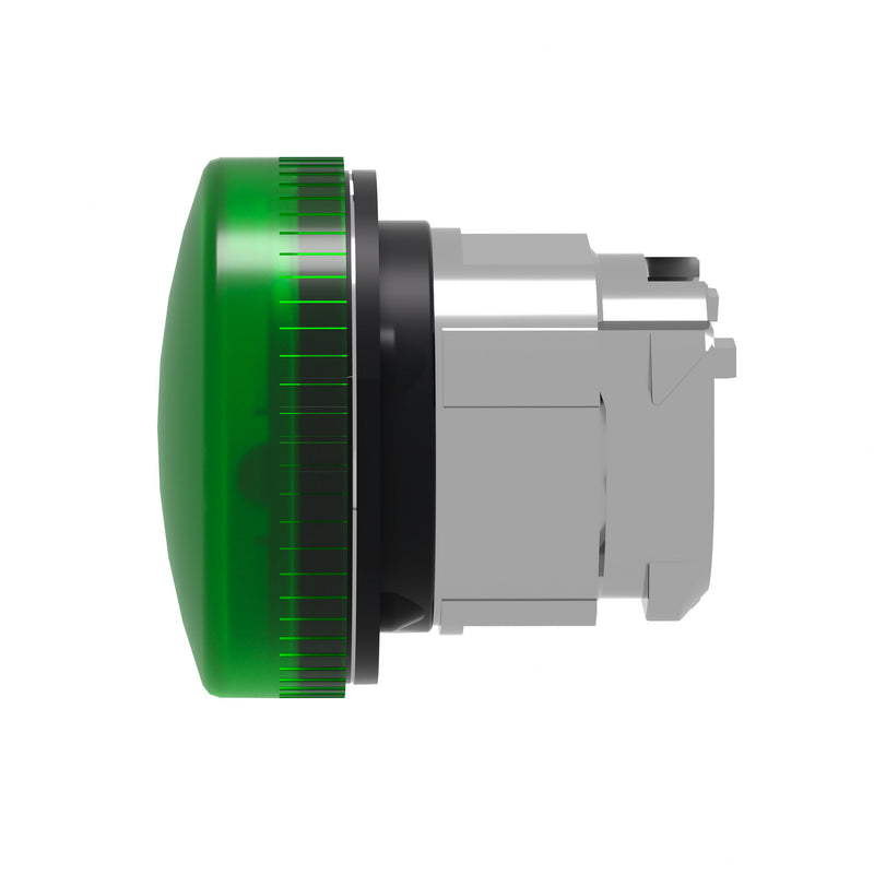 TELEMEC CABEZA LAMPARA VERDE P/BA9S METAL