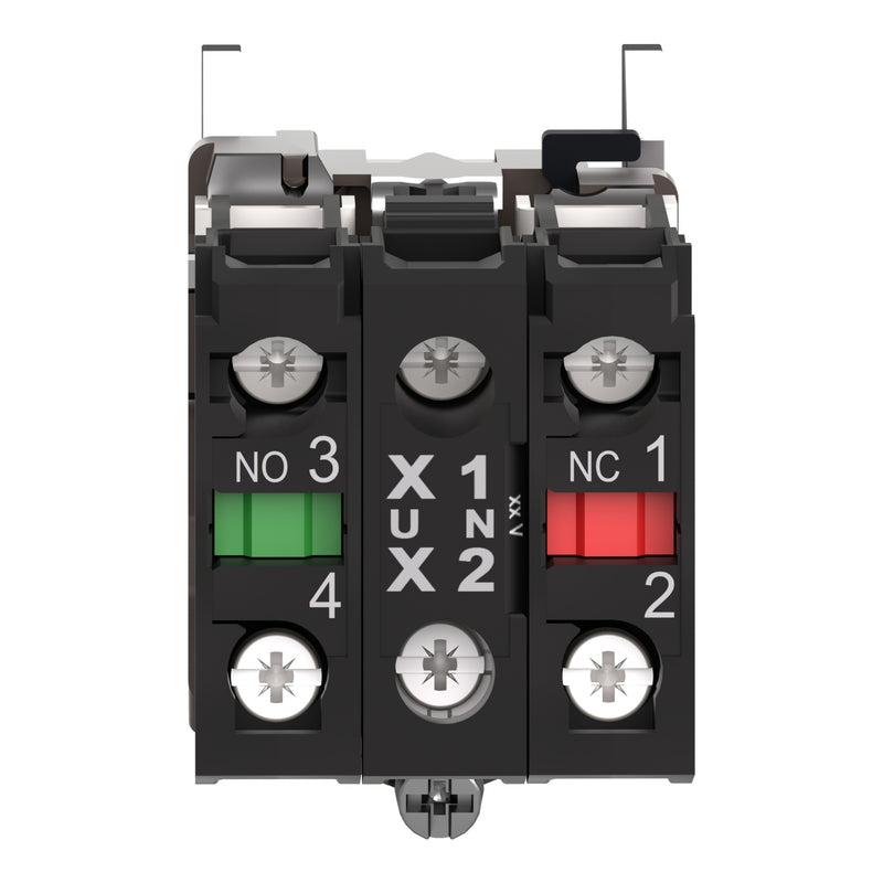 TELEMEC ELEMENTO LED BLANCO 24V AC/DC 1NA+1NC C/BASE