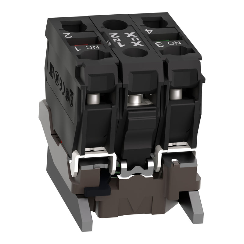TELEMEC ELEMENTO LED BLANCO 24V AC/DC 1NA+1NC C/BASE