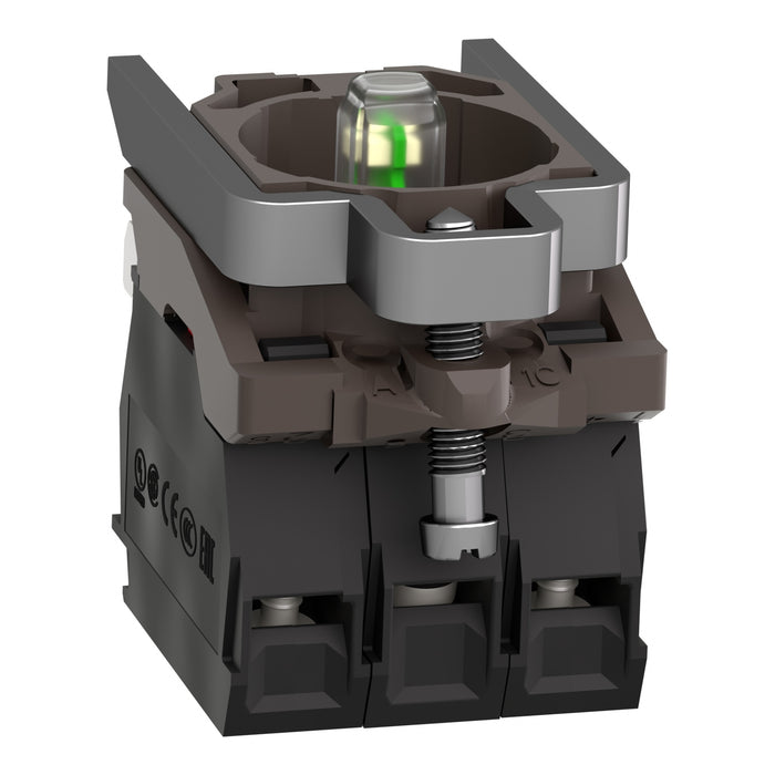 TELEMEC ELEMENTO LED BLANCO 1NA+1NC 110VAC C/BASE