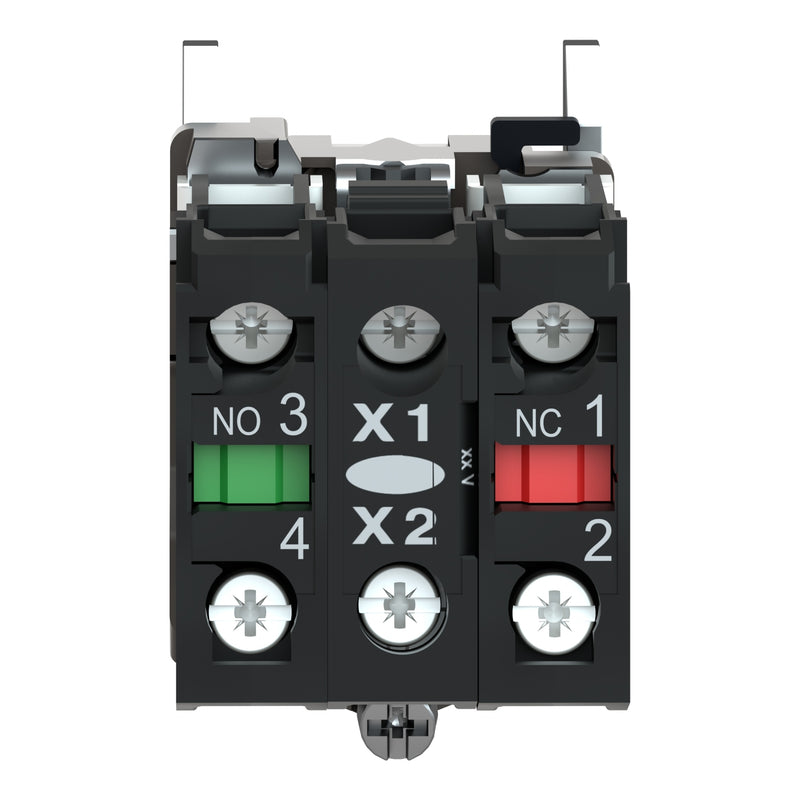 TELEMEC ELEMENTO LED VERDE 120VAC 1NA+1NC C/BASE