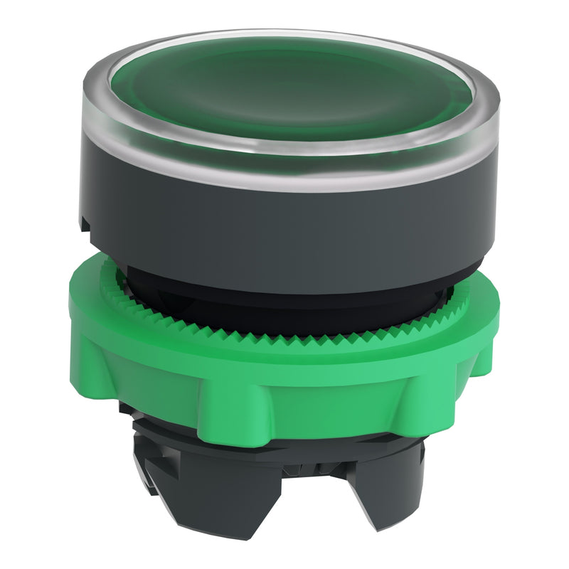 TELEMEC CABEZA BOTON ILUM VERDE P/LED