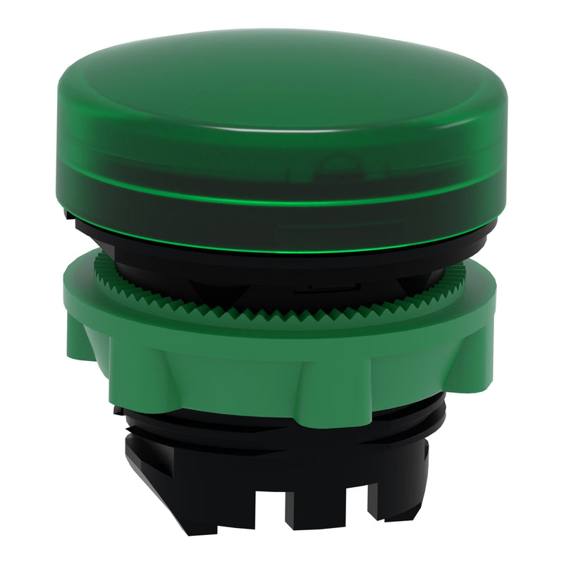 TELEMEC CABEZA PLASTICA P/LAMP P/CAJA XAL VERDE