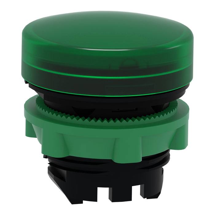 TELEMEC CABEZA PLASTICA P/LAMP P/CAJA XAL VERDE