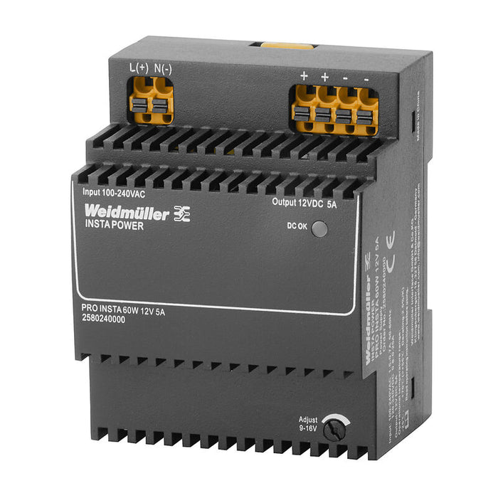 WEIDMULLER FUENTE PRO INSTA 1F 110-240VAC SAL 12VDC 5A