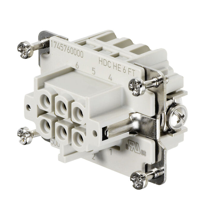 WEIDMULLER CONECTOR HEMBRA DE 6 POLOS HDC HE 6 FT