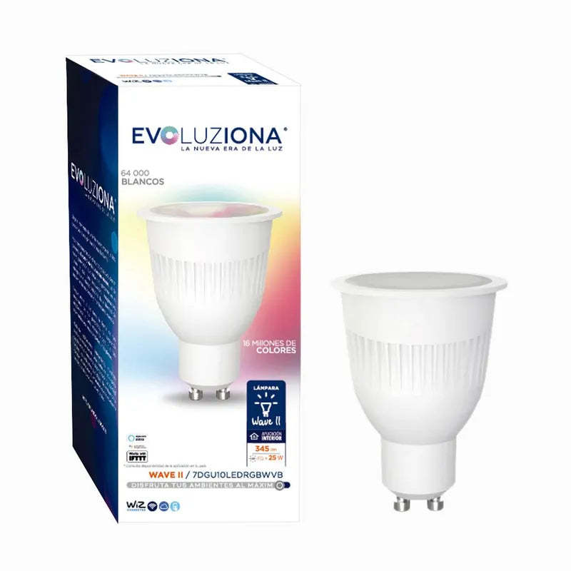 TECNOLITE FOCO GU10 LED RGB 7W WAVE II