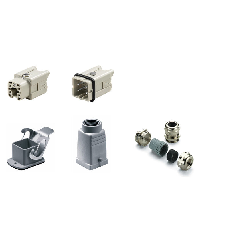 WEIDMULLER TOMACORRIENTE 4 POLOS 1 GANCHO HDC-KIT-HA 04.400