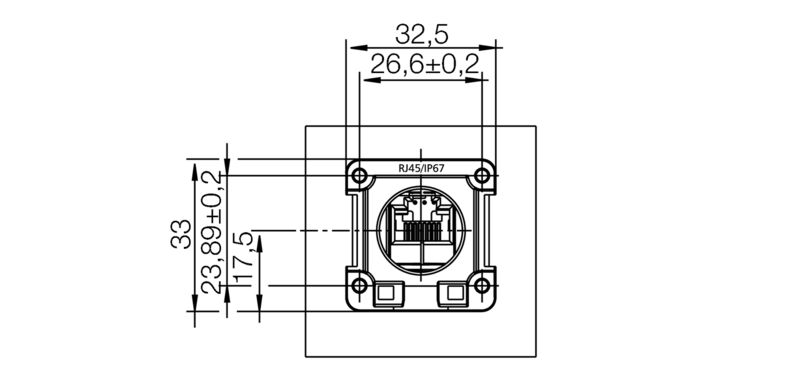 WEIDMULLER PASAMUROS RJ45/IDC-IP67