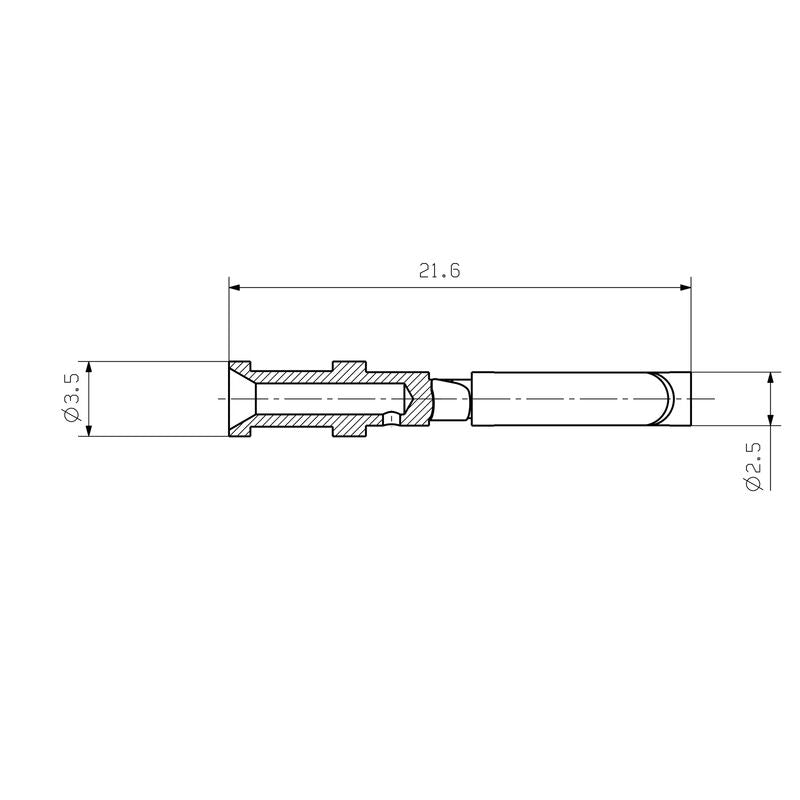 WEIDMULLER PIN HEMBRA HDC-CHD-BM2.5AG