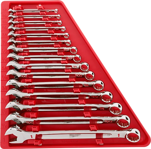MILWAUKEE JUEGO LLAVES COMBINADAS SAE - 15 PIEZAS
