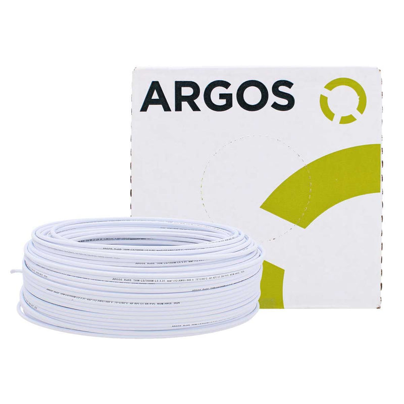 ARGOS CABLE THW 12 AWG BLANCO ROLLO