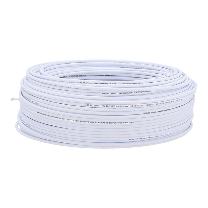 ARGOS CABLE THW 12 AWG BLANCO ROLLO