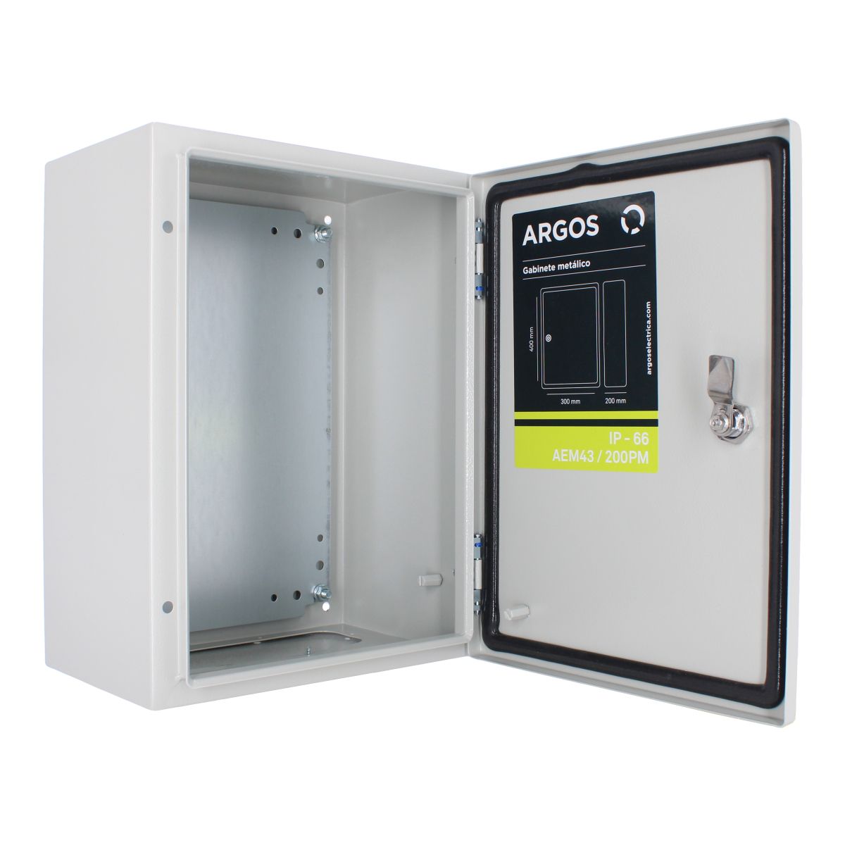 ARGOS GABINETE METALICO 400X300X200 (AlxAnxFo) C/PLATINA — Dimeint.com