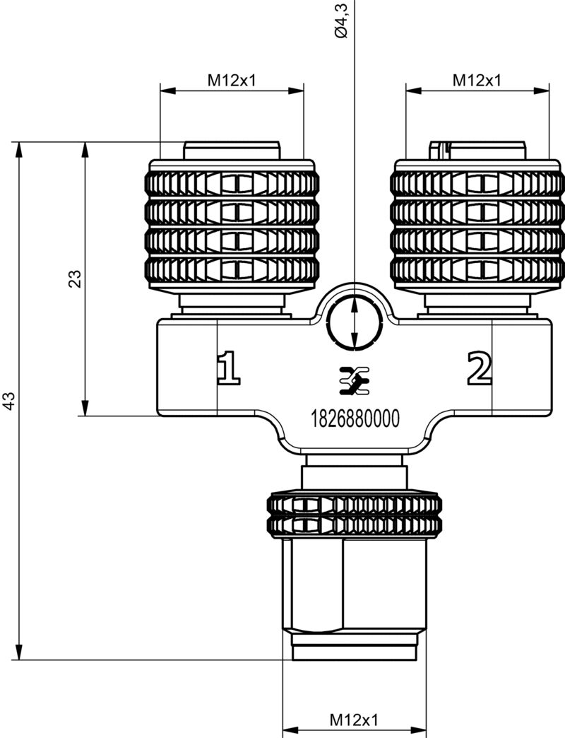 WEIDMULLER CONECTOR SAI-Y-5S M12/M12