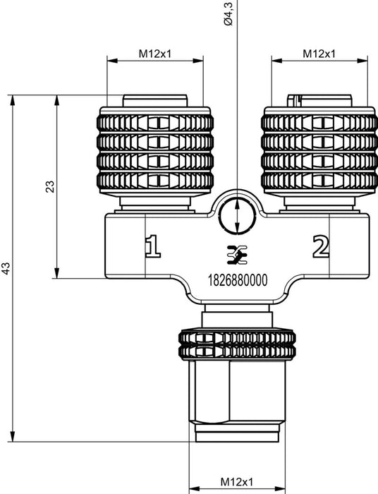 WEIDMULLER CONECTOR SAI-Y-5S M12/M12