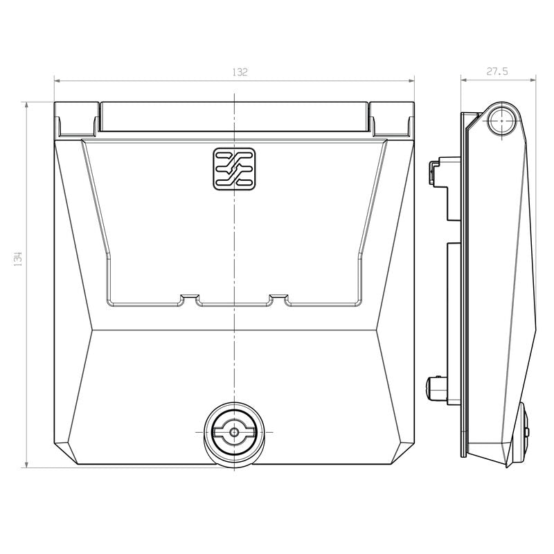 WEIDMULLER TAPA DE METAL CON LLAVE IE-FC-DFM-CAB-DB