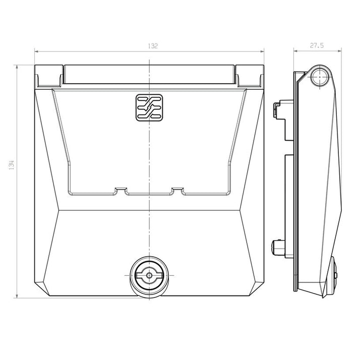 WEIDMULLER TAPA DE METAL CON LLAVE IE-FC-DFM-CAB-DB