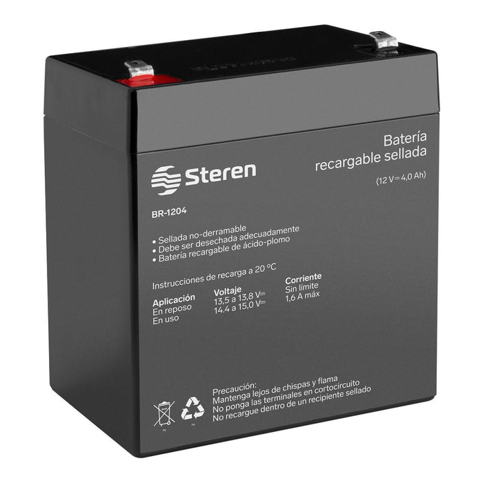 STEREN BATERIA RECARGABLE D/ACIDO 12V 4 AMP