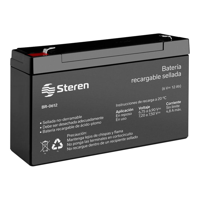 STEREN BATERIA RECARGABLE D/ACIDO 6VDC 12AMPS