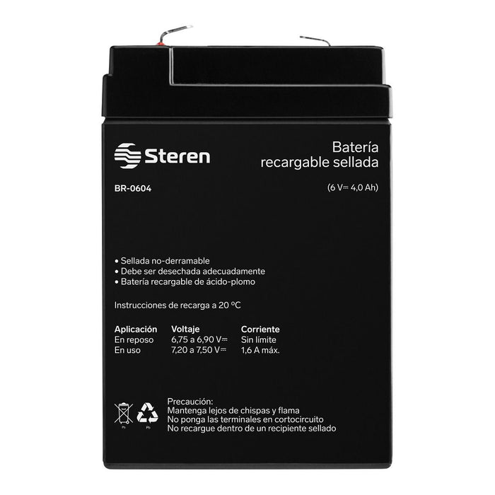 STEREN BATERIA RECARGABLE D/ACIDO 6DC 4AMPS