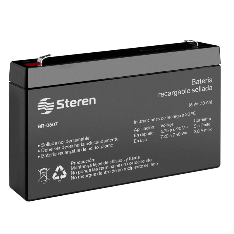 STEREN BATERIA RECARGABLE D/ACIDO 6VCC 7 AMP