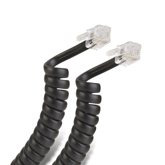 STEREN CABLE ESPIRAL TELEFONICO PLUG-PLUG P/AURICULAR 2.10MTS