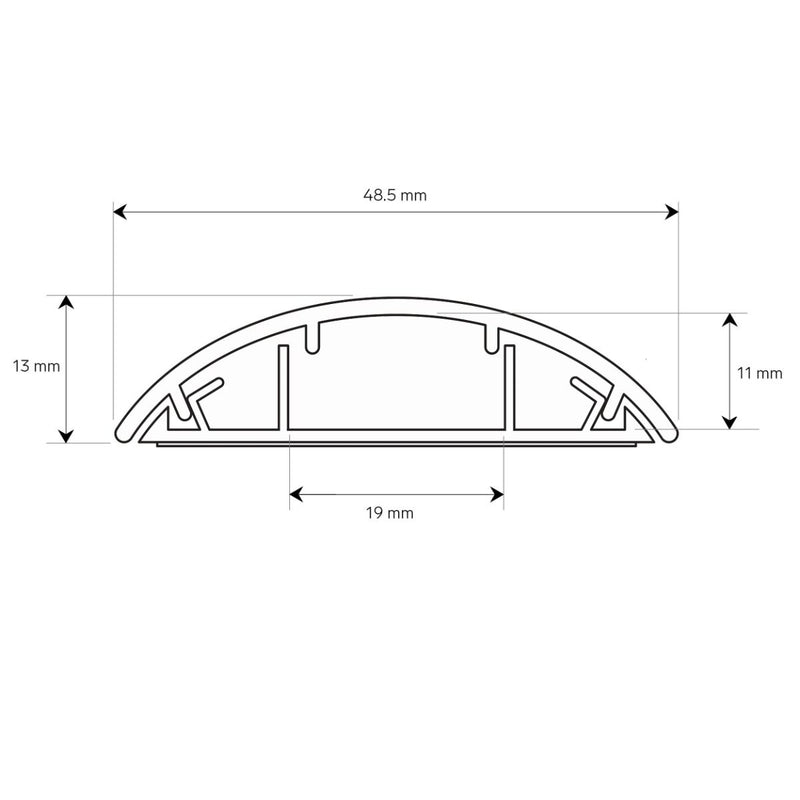 STEREN CANALETA DE ALUMINIO PARA PISO 1M