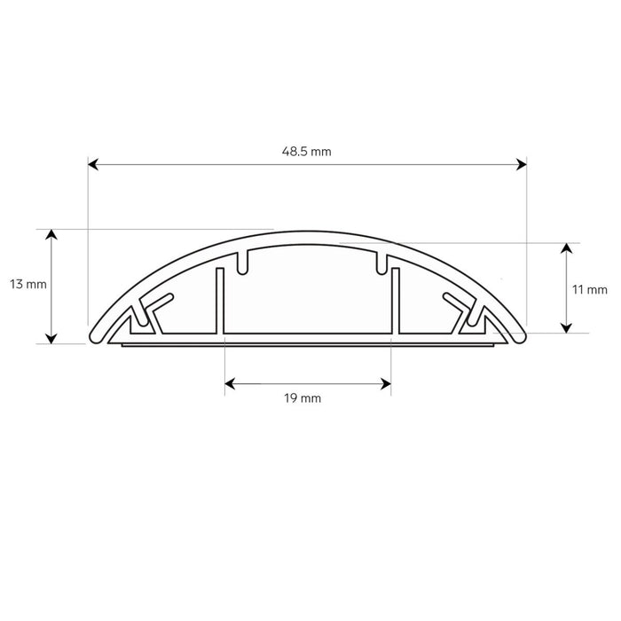 STEREN CANALETA DE ALUMINIO PARA PISO 1M