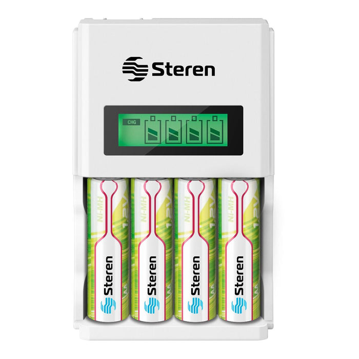 STEREN CARGADOR P/4 BATERIAS AA/AAA