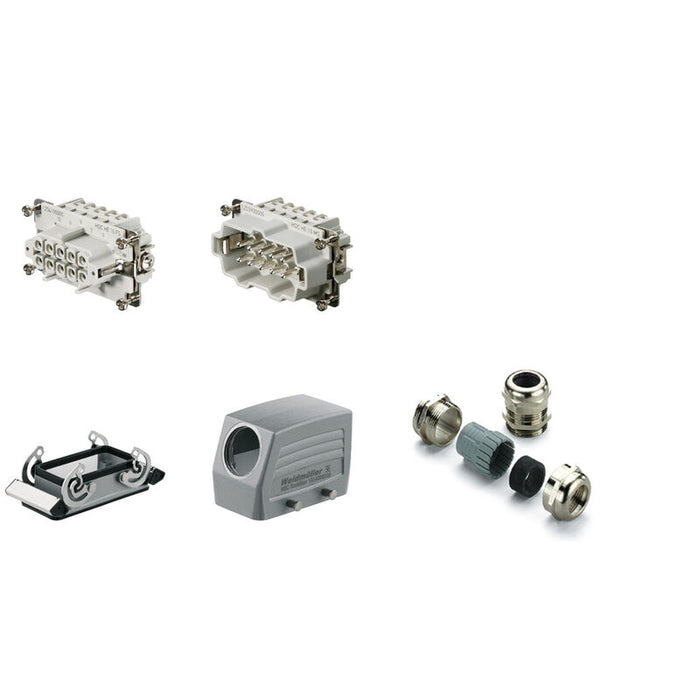 WEIDMULLER TOMACORRIENTE 10 POLOS 2 GANCH HDC-KIT-HE 10.110