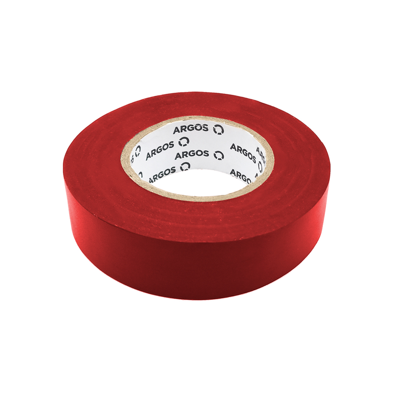 ARGOS CINTA AISLANTE DE VINIL 19mmX18m ROJO