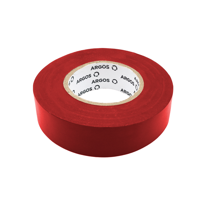 ARGOS CINTA AISLANTE DE VINIL 19mmX18m ROJO
