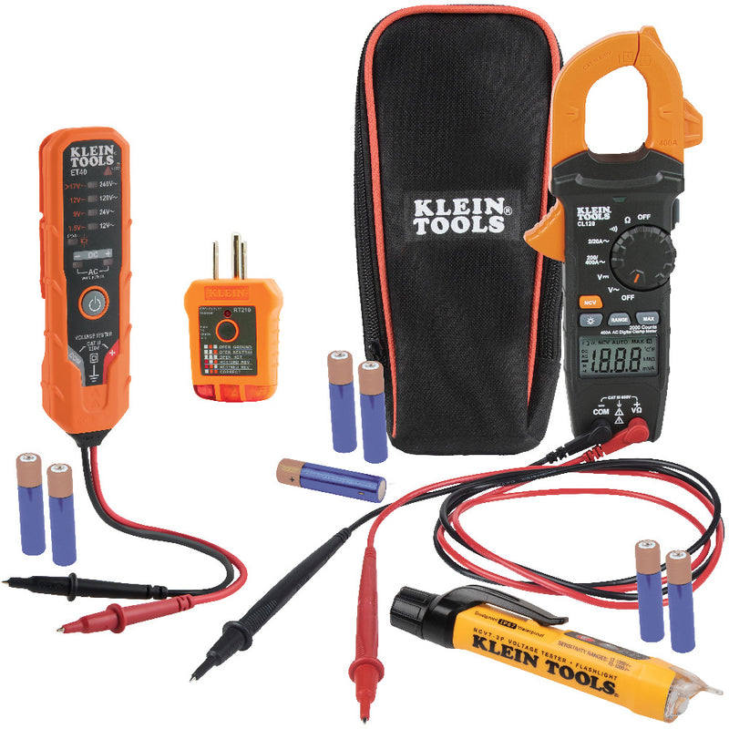 KLEIN MULTIMETRO Y KIT DE PRUEBA ELÉCTRICA CL120+RT210+NCVT-3P+ET