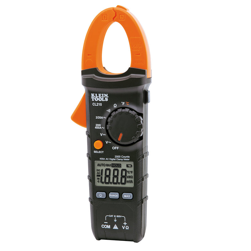KLEIN Multimetro De Gancho Ca+Temp Sustituye A Cl200 SKU: CL210