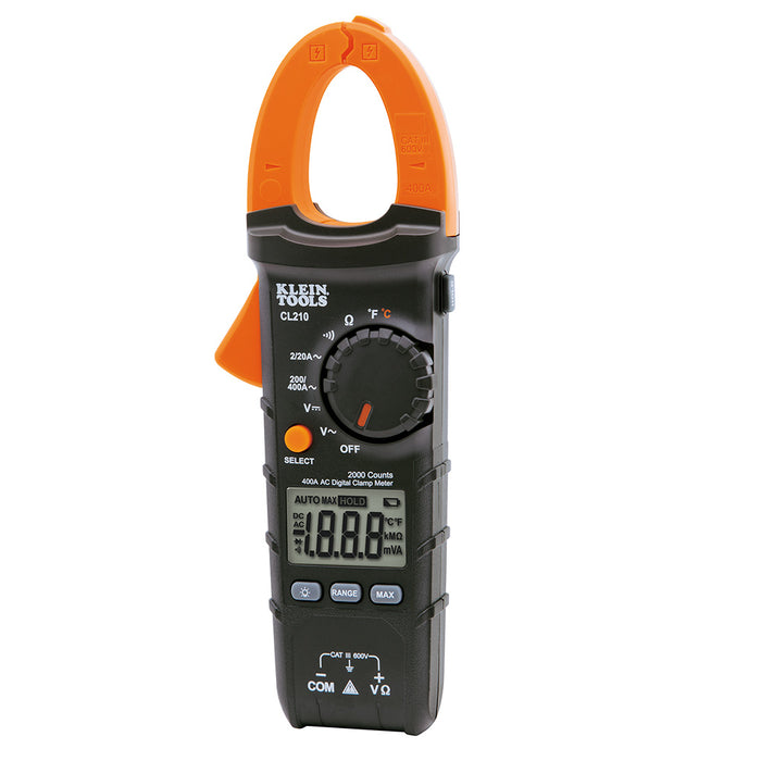 KLEIN Multimetro De Gancho Ca+Temp Sustituye A Cl200 SKU: CL210