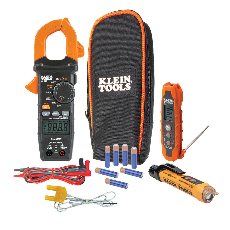KLIEN KIT DE PRUEBA ELÉCTRICA DE HVAC CL320 + NCVT-3P + IR07