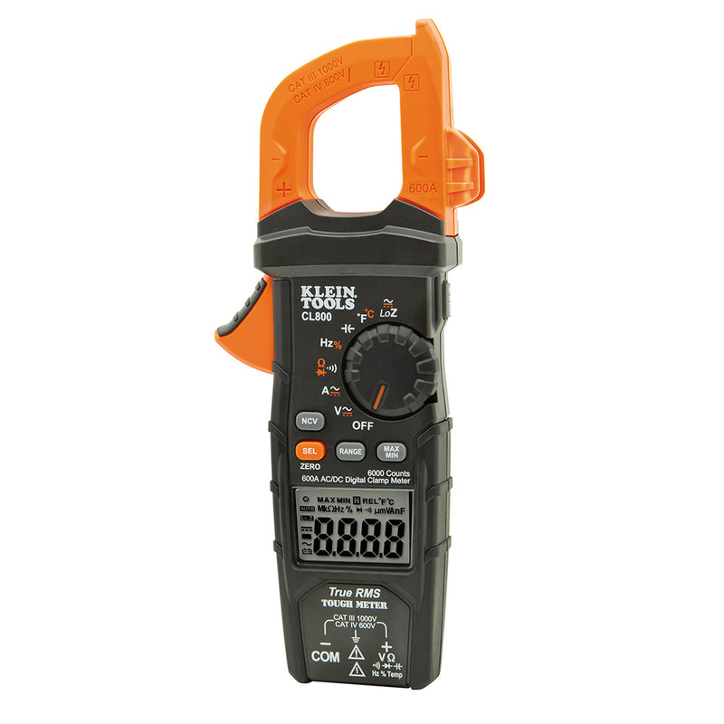 KLEIN MULTIMETRO DE GANCHO CA/CD+TRMS+BAJA IMP