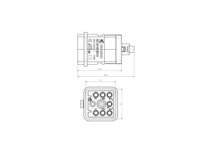 WEIDMULLER CONECTOR HDC HQ 7 FC