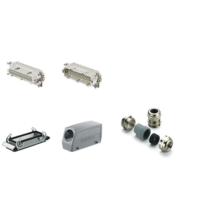 WEIDMULLER TOMACORRIENTE 24 POLOS 2 GANCH HDC-KIT-HE 24.130