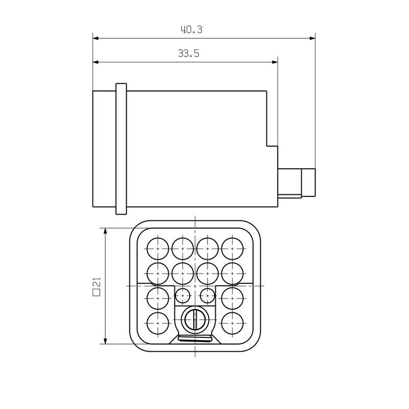 WEIDMULLER CONECTOR MACHO S/PINES HDC HQ 12 MC