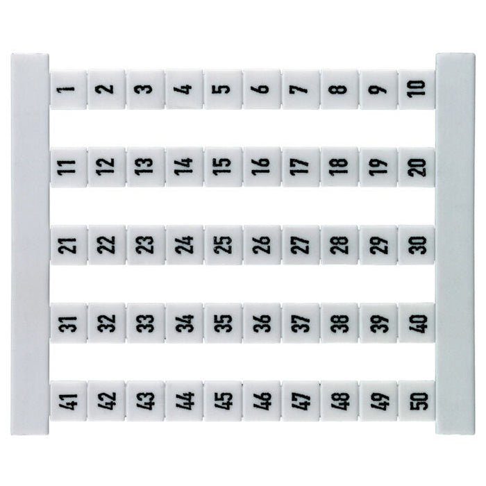 WEIDMULLER PLANILLA ETIQUETAS DEK 5 1-50 VERTICAL 1 PLANILLA 50 E