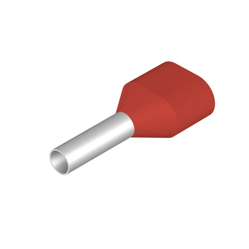 WEIDMULLER PUNTA DOBLE 16AWG H 1.5/16 ROJA (500 pzas)