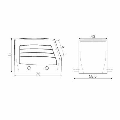 WEIDMULLER CAPOTA SALIDA LATERAL 2G HDC 10B TSBU 1PG21G