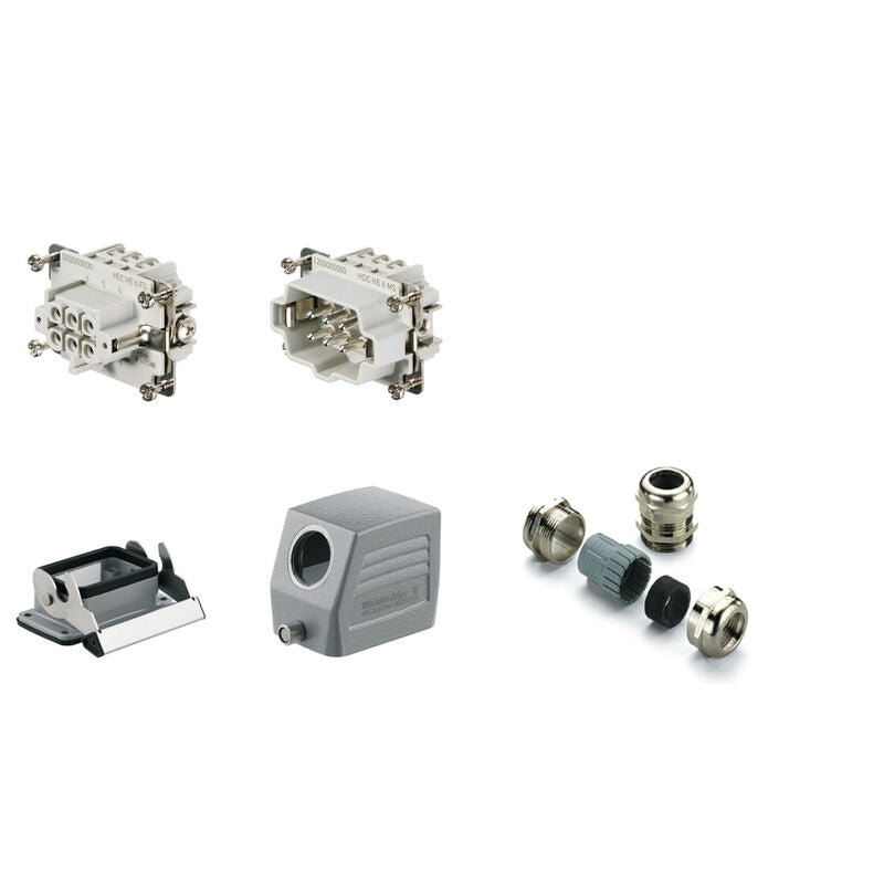 WEIDMULLER TOMACORRIENTE 6 POLOS 1 GANCHO HDC-KIT-HE 06.100