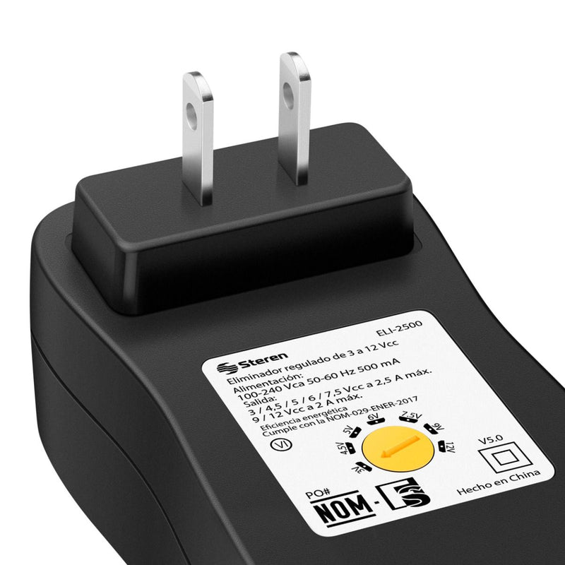 STEREN ELIMINADOR REGULADO 3AMP 12V 2.5A