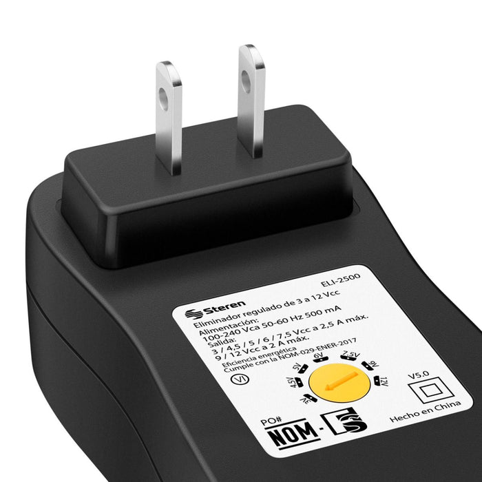 STEREN ELIMINADOR REGULADO 3AMP 12V 2.5A