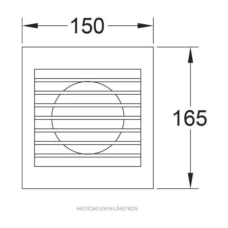 ESTEVEZ EXTRACTOR CUADRADO C/ SENSOR DE HUMEDAD