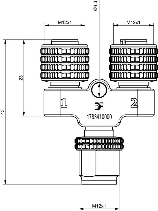 WEIDMULLER SAI-Y-5S B2-4 M12/M12